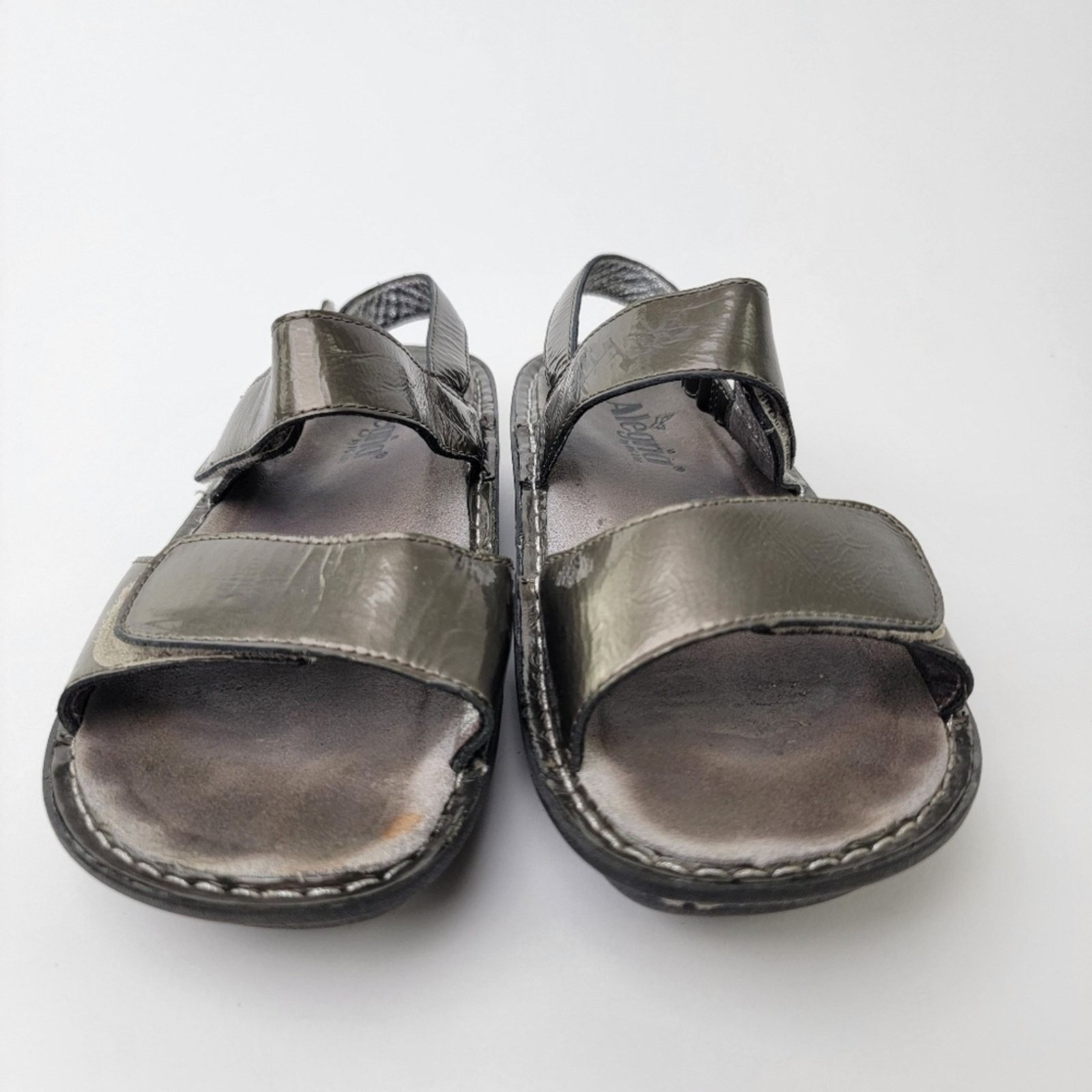 Designer Alegria Verona Chrome Leather Slip On Platform Sandals - 7 Size US 7 / IT 37 - 5 Thumbnail
