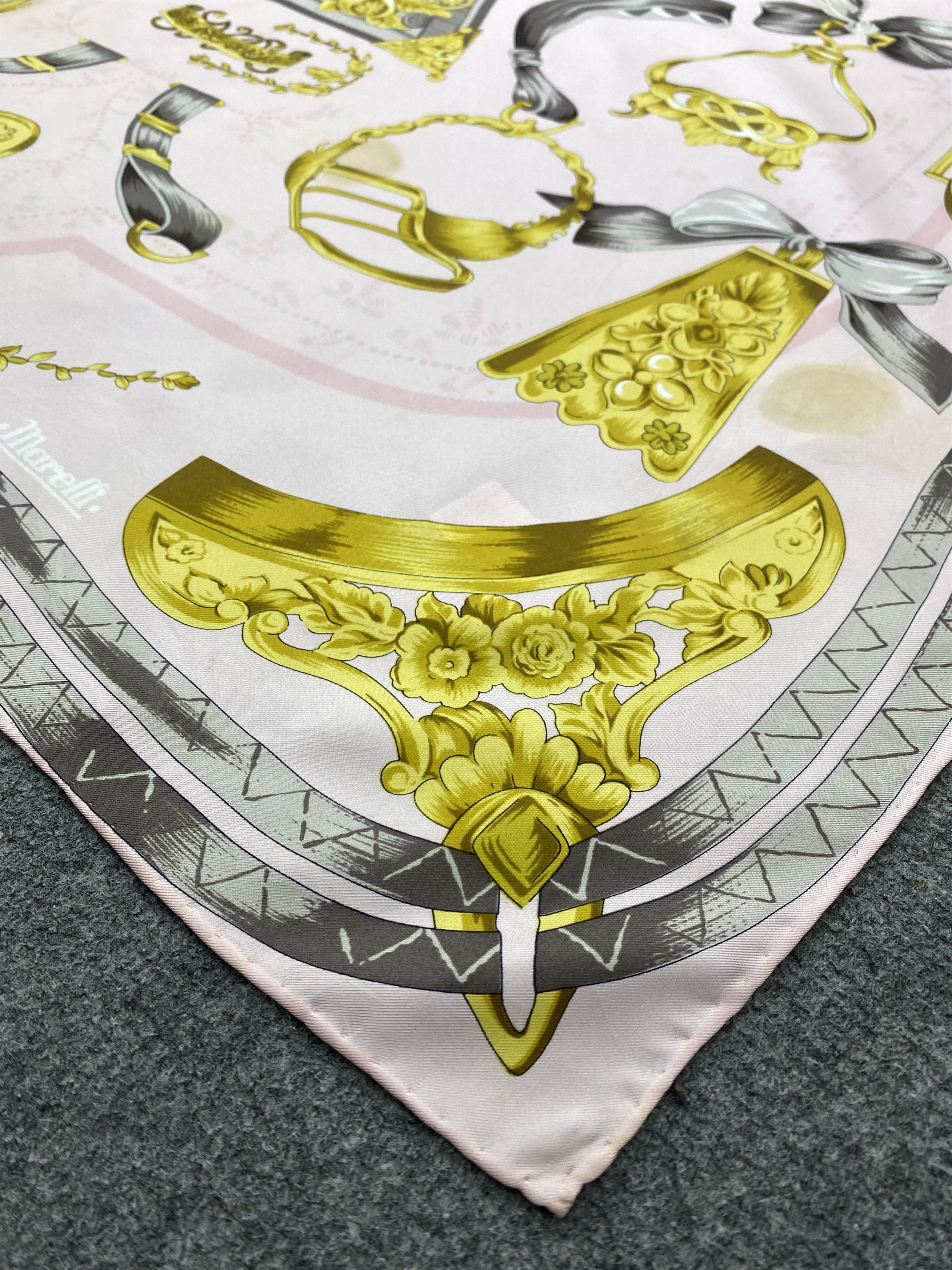 Japanese Brand Vintage Japanese Brand Chain Silk Scarf SN0145 Size ONE SIZE - 3 Thumbnail