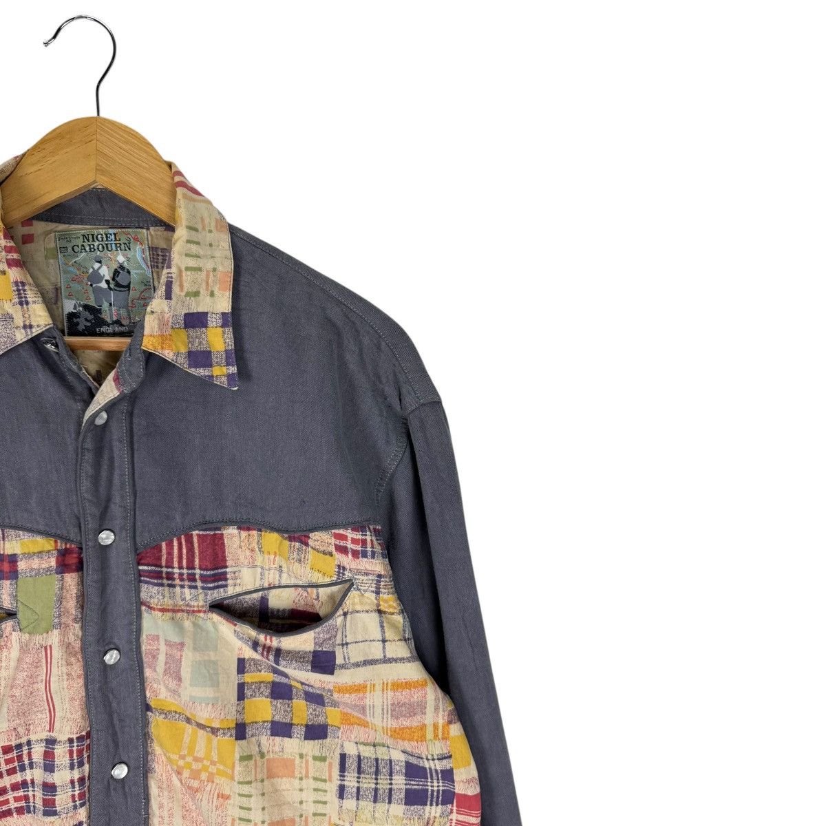 Nigel Cabourn 🌟NIGEL CABOURN PATHCWORK WESTERN SHIRTS Size US M / EU 48-50 / 2 - 4 Thumbnail