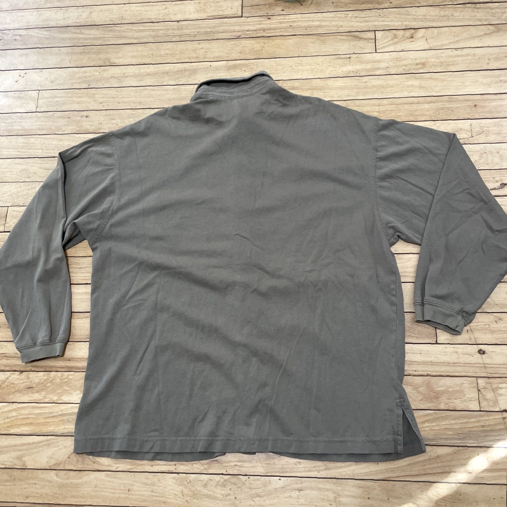Gap VINTAGE Gap Shirt Men L Olive Green 90s Y2K Jersey Stretch Button Up Cuffed Sleeve Size US L / EU 52-54 / 3 - 2 Thumbnail