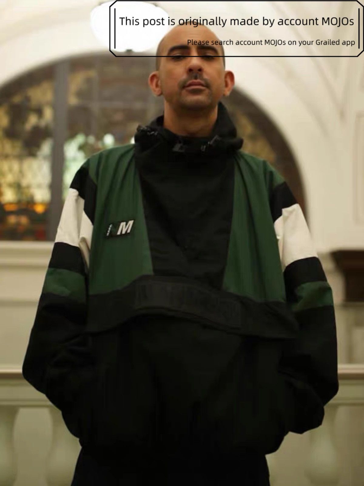 Martine Rose Sz L Martine Rose Black & Green Padded Jacket mojos1154 Size US L / EU 52-54 / 3 - 6 Thumbnail