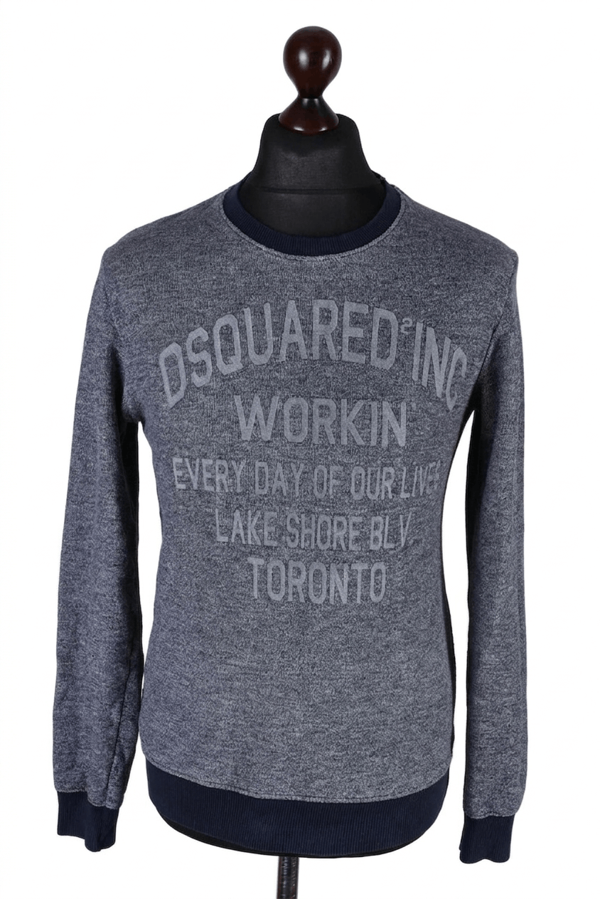 Dsquared2 Dsquared2 Printed Crewneck Sweatshirt Gray Size US M / EU 48-50 / 2 - 1 Thumbnail