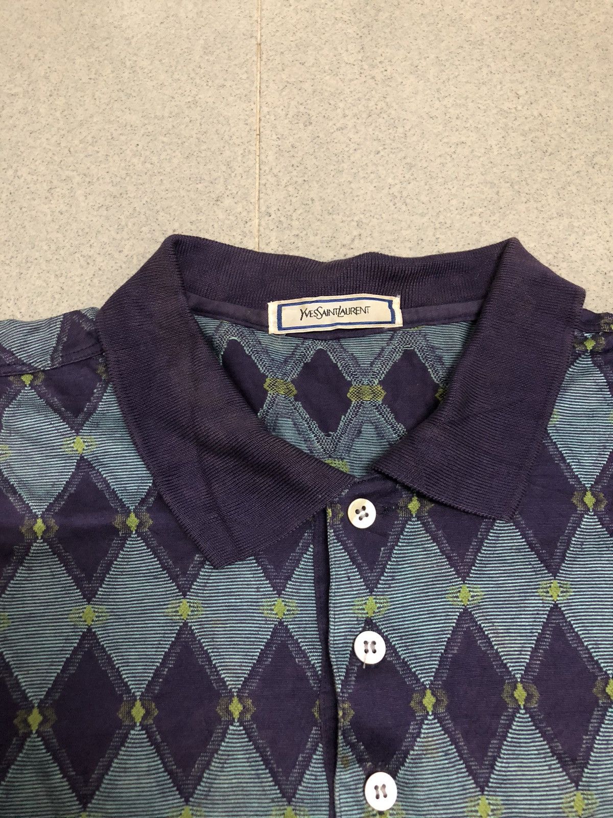 Vintage × Yves Saint Laurent Vintage Yves Saint Laurent Small Logo Shirt Size US L / EU 52-54 / 3 - 3 Thumbnail