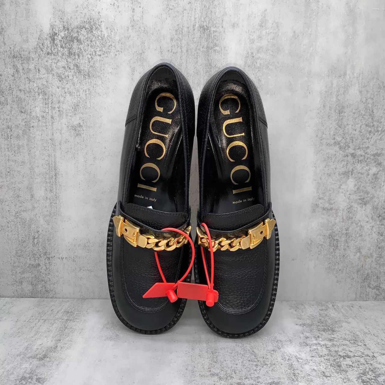 Gucci Gucci Black Chain Heels 37.5 New w/Min Crease YY494 Size US 7 / IT 37 - 6 Thumbnail