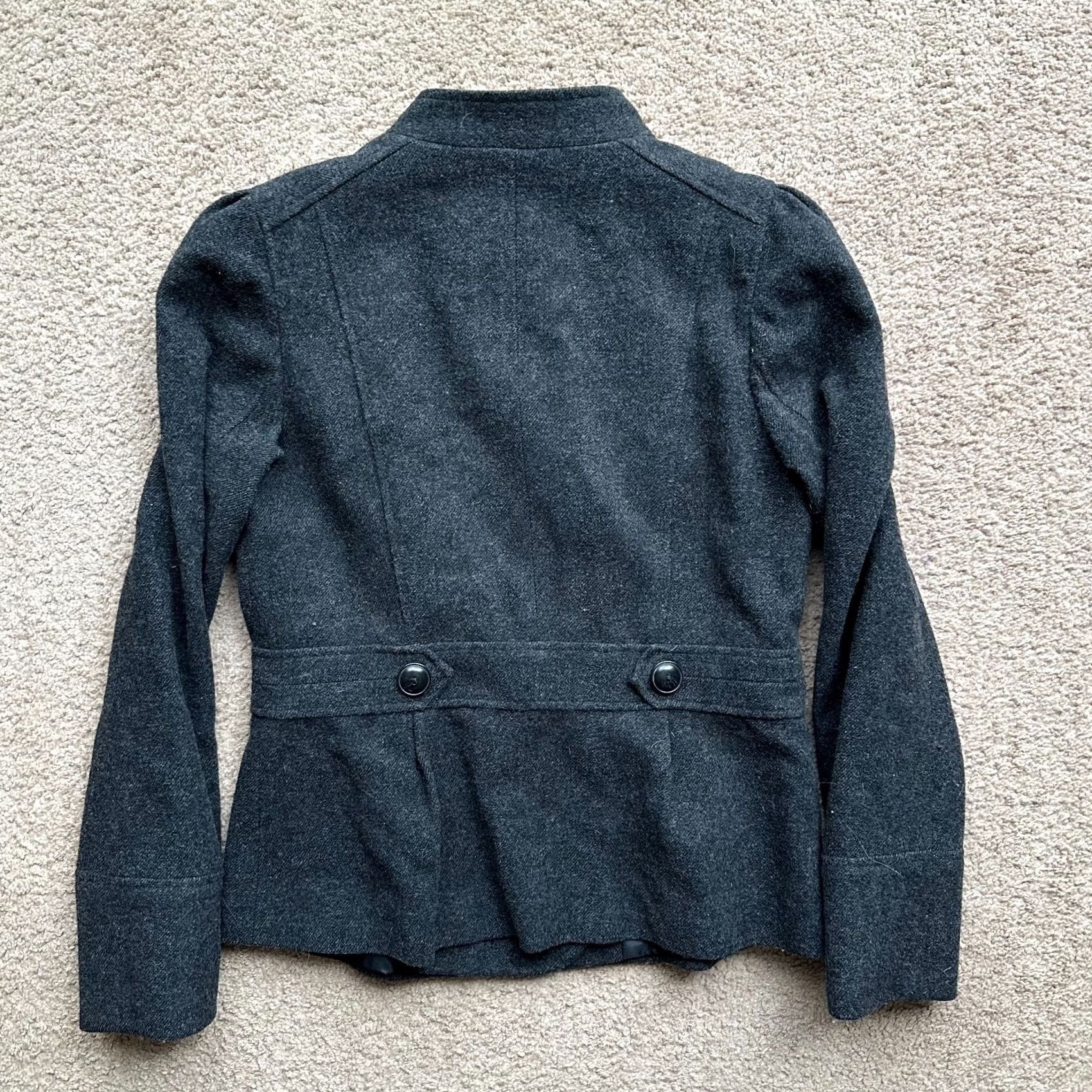 Ann Taylor Ann Taylor Loft Coat Womens 8 Wool Blend Long Sleeve Double Breast Dark Grey Buttons Size M / US 6-8 / IT 42-44 - 2 Thumbnail