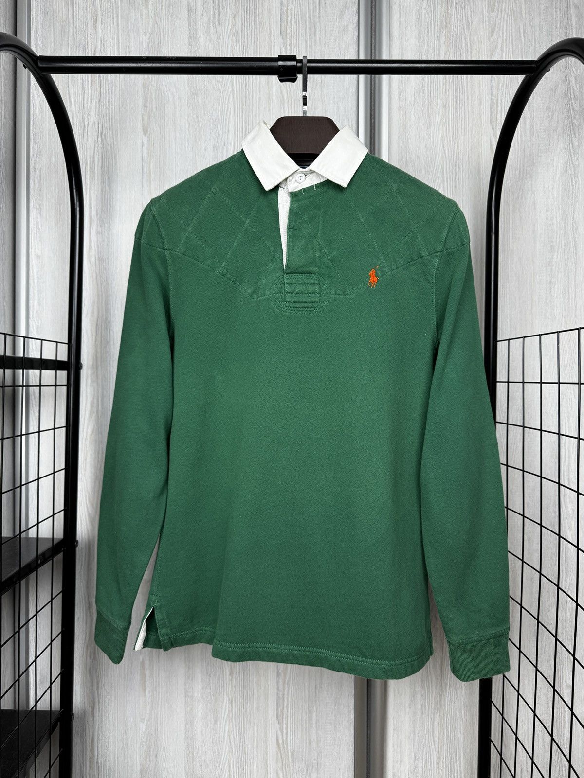 Polo Ralph Lauren Polo Ralph Lauren vintage green rugby polo shirt y2k 90 rare Size US S / EU 44-46 / 1 - 1 Thumbnail