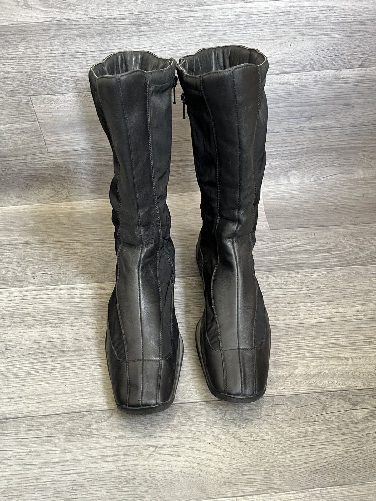 Prada Vintage 90s Prada nylon linea rossa boxing knee high boots Size US 8 / EU 41 - 3 Thumbnail
