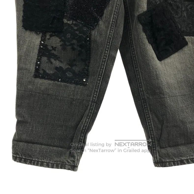 Junya Watanabe Junya Watanabe size XS Patchwork Leather Denim Pants Size US 27 - 3 Thumbnail
