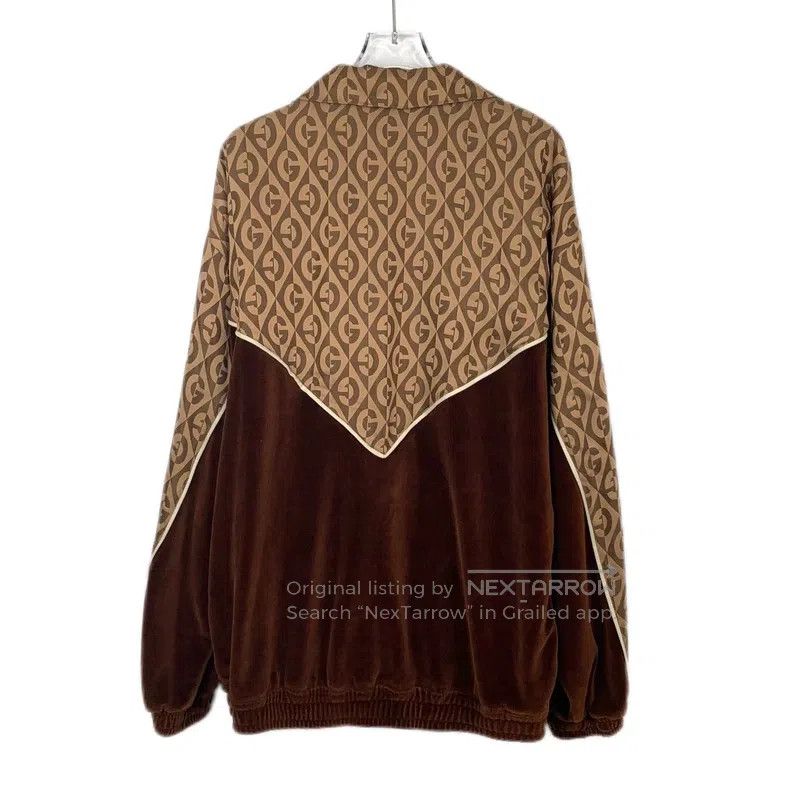 Gucci Gucci Brown letter stitching velvet zipper jacket Size US XS / EU 42 / 0 - 2 Thumbnail