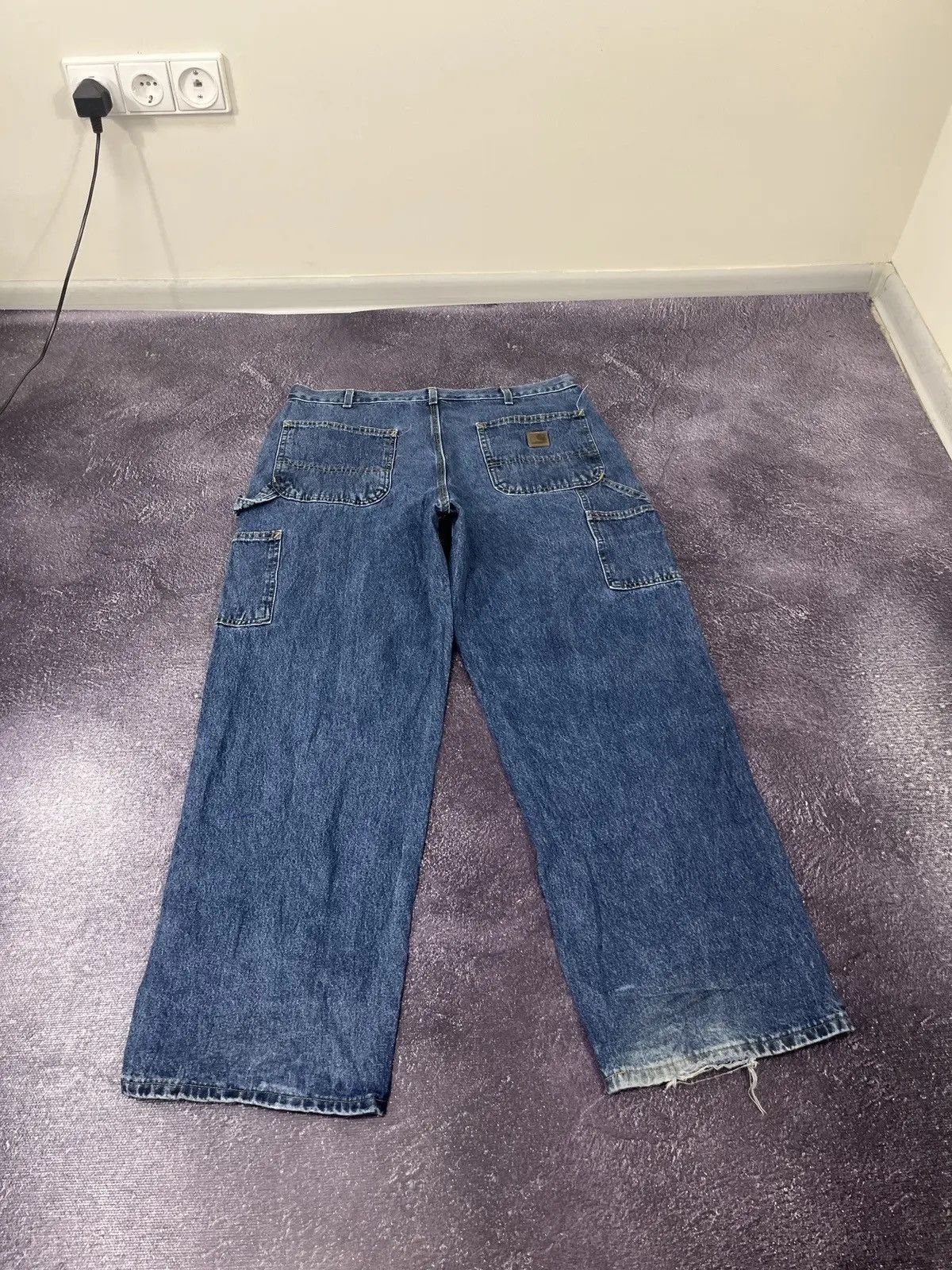 Carhartt × Vintage Vintage Carhartt Blue Denim Dungaree Fit Hype Baggy Jeans Size US 36 / EU 52 - 3 Thumbnail