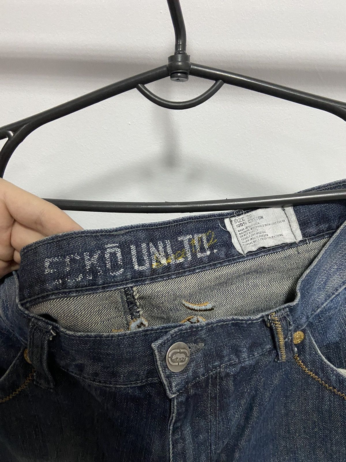 Ecko Unltd. × Vintage Ecko Unltd. Vintage denim pants jeans skate pocket big logo Size US 36 / EU 52 - 8 Thumbnail
