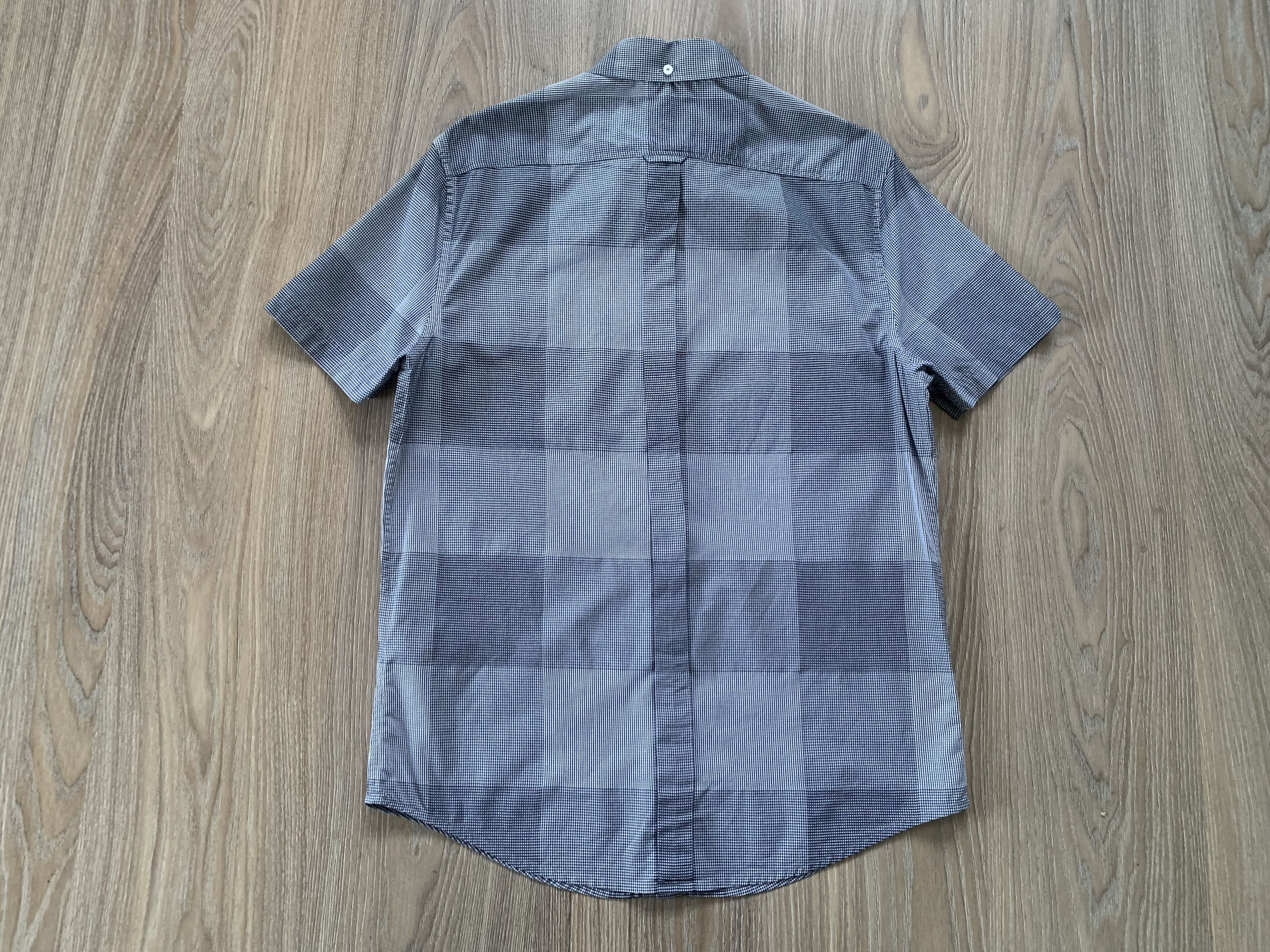 Ben Sherman Ben Sherman Micro Plaid Grey Cotton Button Down Size US M / EU 48-50 / 2 - 3 Thumbnail