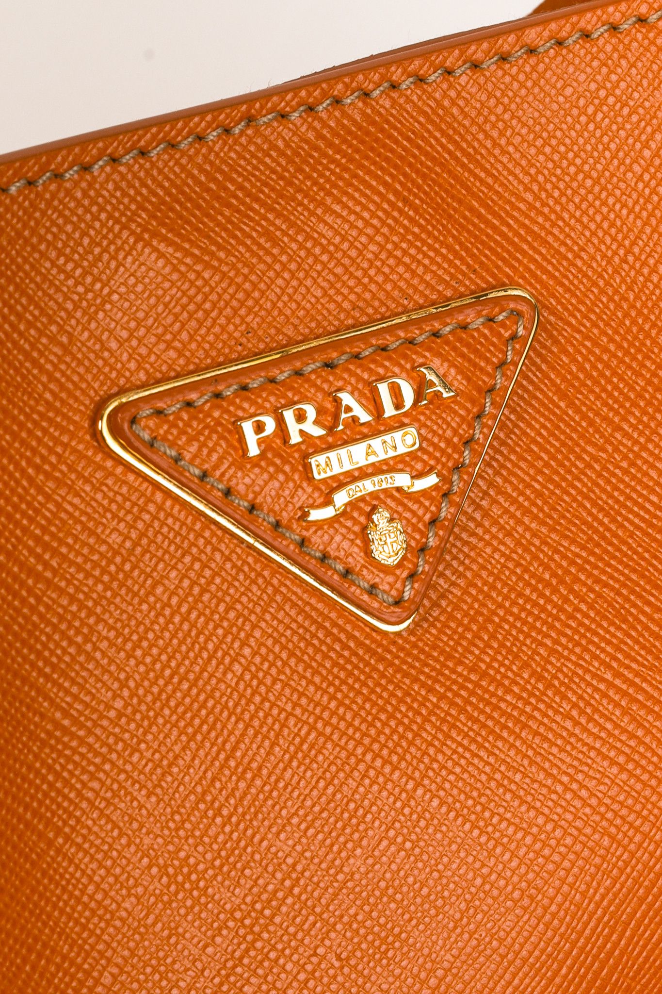 Prada Prada Orange Papaya Saffiano Lux Tote Bag BN1844 Size ONE SIZE - 12 Thumbnail