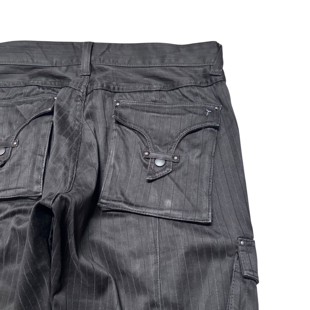 HIDEAWAYS Hideaways Nicole Pinstriped Cargo Pants Flare Size US 34 / EU 50 - 12 Thumbnail