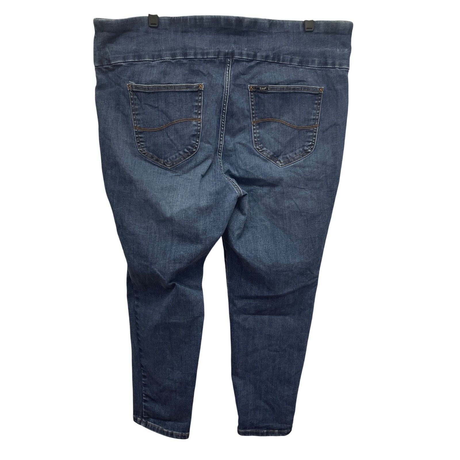 Lee Lee Plus Size 22W Petite Slim Fit Stretch Denim Blue Jeans Size 41" - 3 Thumbnail