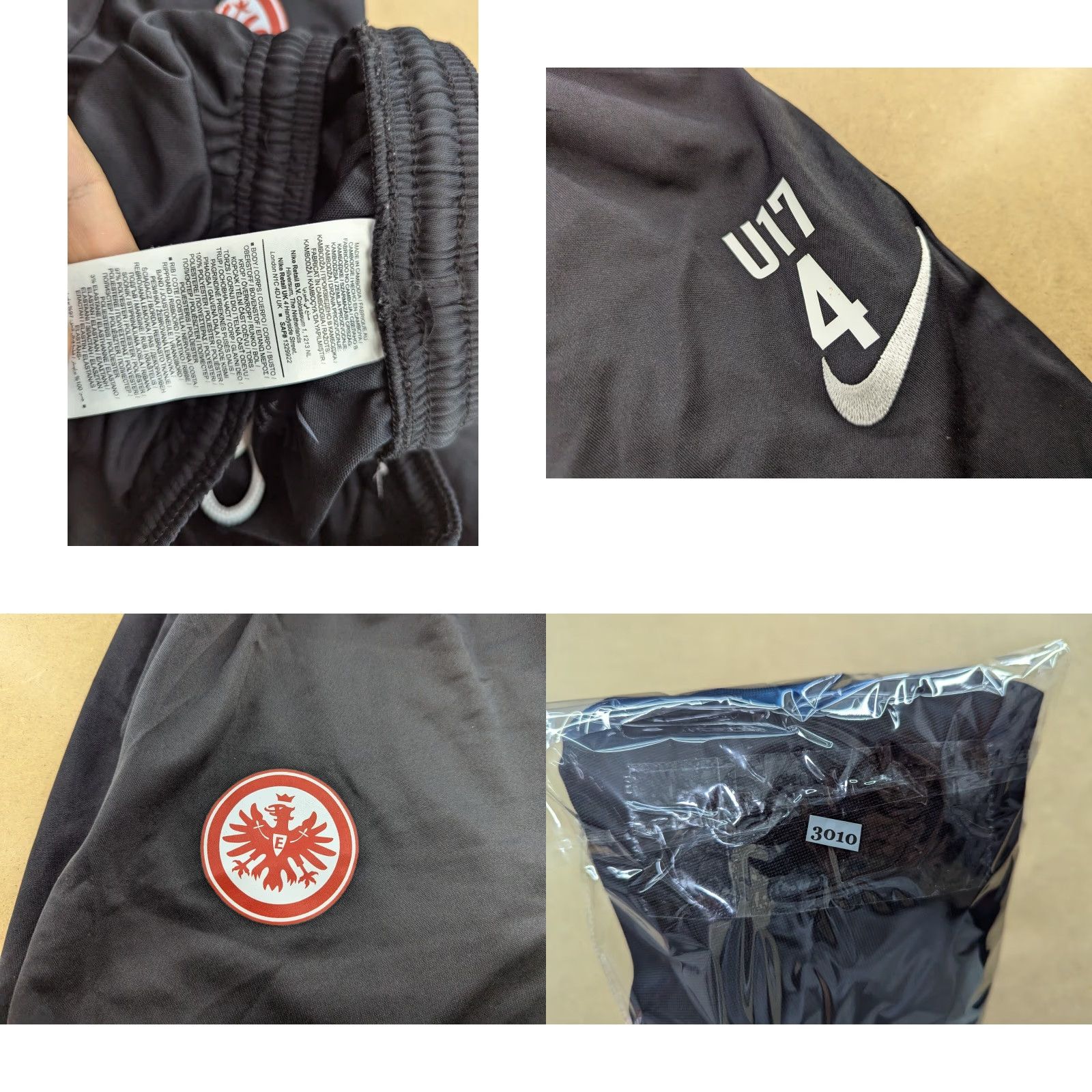 Nike Nike Eintracht Frankfurt 2023-2024 Track Pants Size L Black Football Training Unisex Adults Pants Size US 33 - 8 Thumbnail