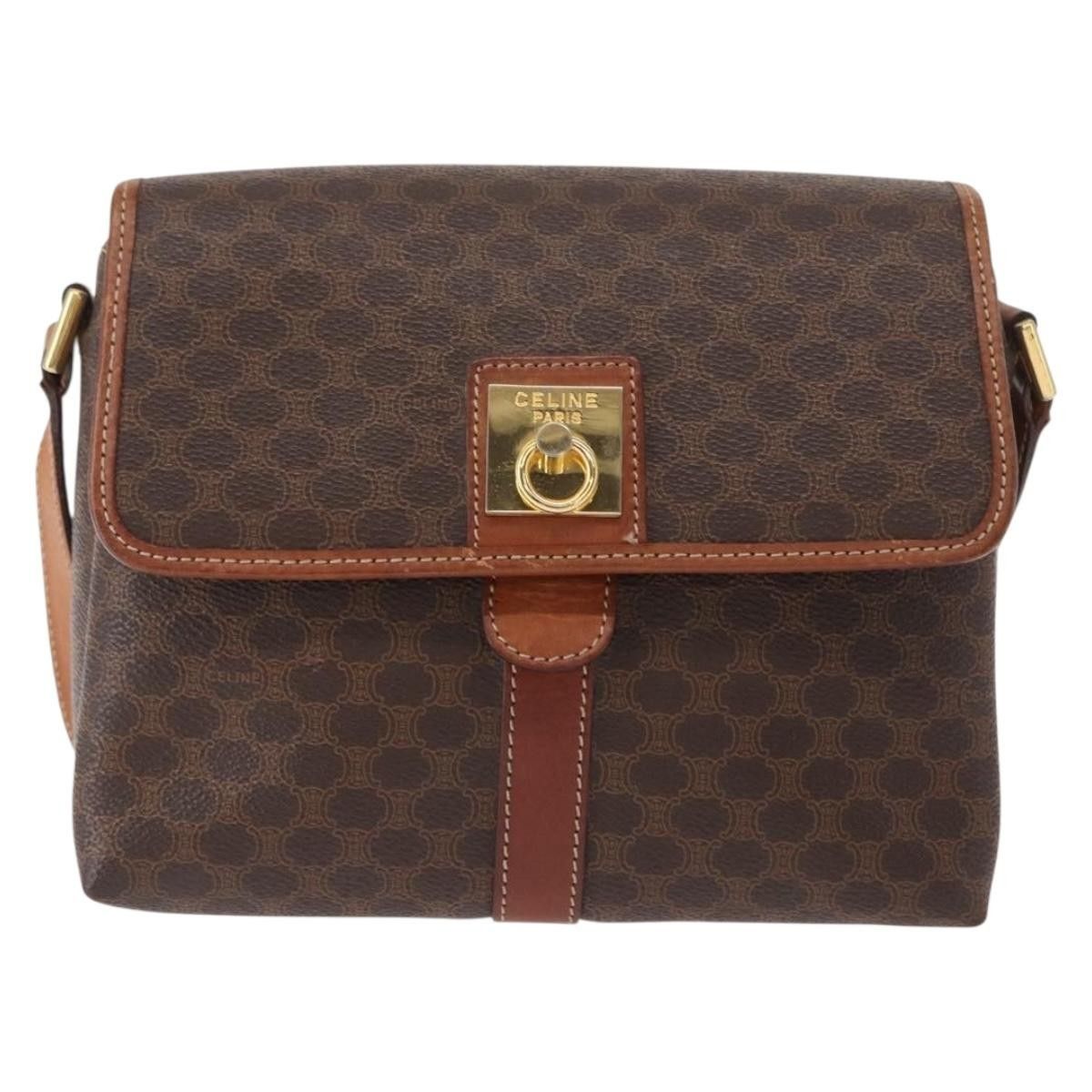 Celine Celine Vintage Macadam Shoulder Bag Canvas and Leather Size ONE SIZE - 1 Thumbnail