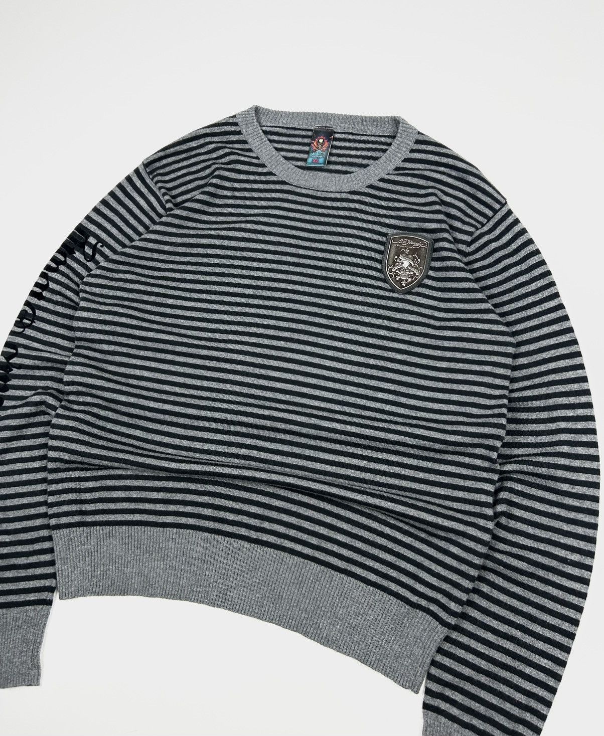 Christian Audigier × Ed Hardy × Von Dutch Ed hardy striped rare sweater Size US XL / EU 56 / 4 - 7 Thumbnail