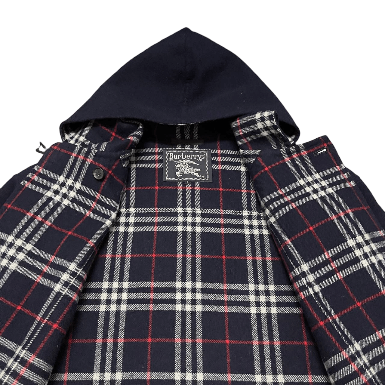 Burberry Vintage Burberry Nova Check Wool Hooded Duffle Coat Size US L / EU 52-54 / 3 - 7 Thumbnail