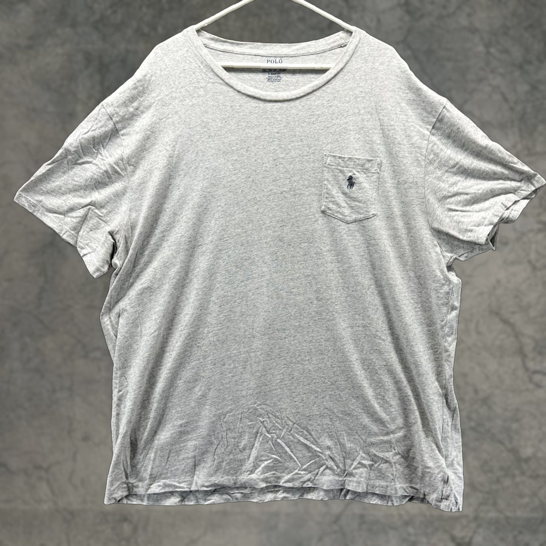 Polo Ralph Lauren Polo Ralph Lauren Shirt Mens 2XL Gray Classic Fit Pocket Tee Cotton Crewneck Polo Pony Pocket T-Shirt Mens 2XL Gr ay Size US XXL / EU 58 / 5 - 1 Thumbnail