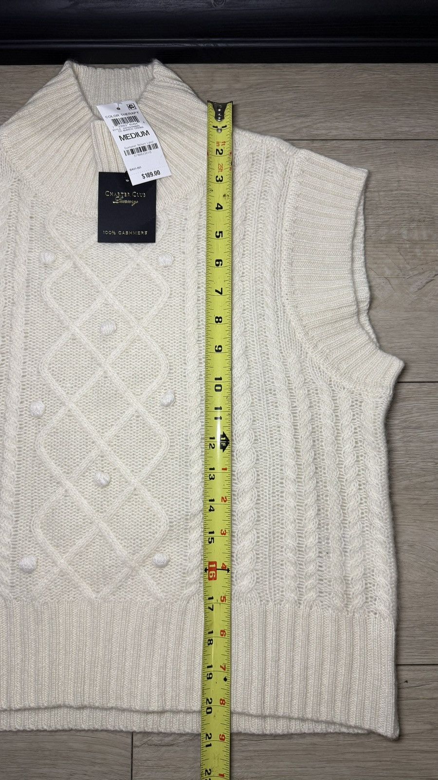 Charter Club NWT Y2K 2000s Women’s Charter Club Cashmere Sweater Vest Size M / US 6-8 / IT 42-44 - 4 Thumbnail