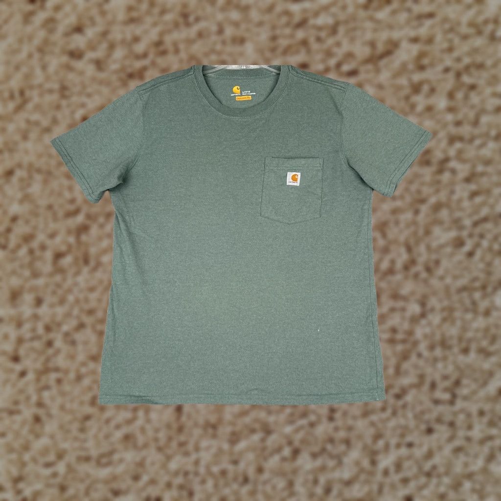 Carhartt Carhartt Shirt Womens L Green Short Sleeve Crew Neck Pocket T-Shirt Size L / US 10 / IT 46 - 1 Thumbnail