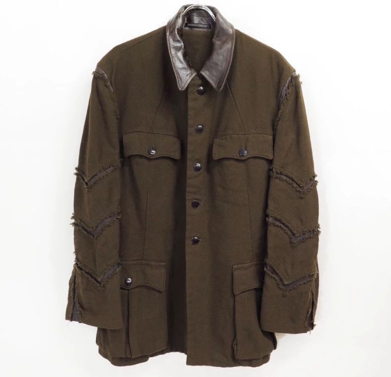 Yohji Yamamoto yohji yamamoto | 2003AW military leather collar jacket-2505 Size US M / EU 48-50 / 2 - 1 Thumbnail
