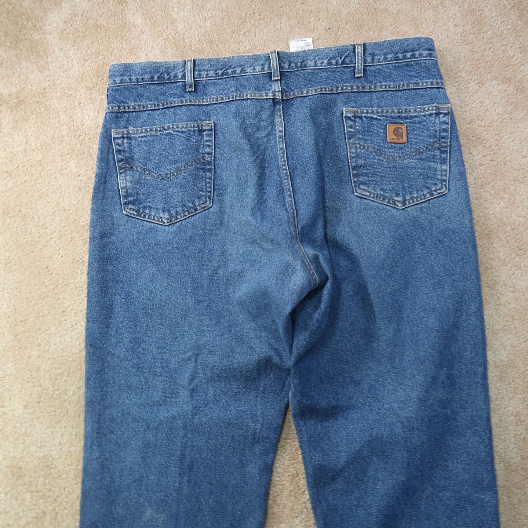 Carhartt VINTAGE Carhartt Jeans Men 44x30 Blue Denim Relaxed 5-Pocket Straight Vintage Grunge 80s 90s American Rock Mens Size US 44 / EU 60 - 5 Thumbnail
