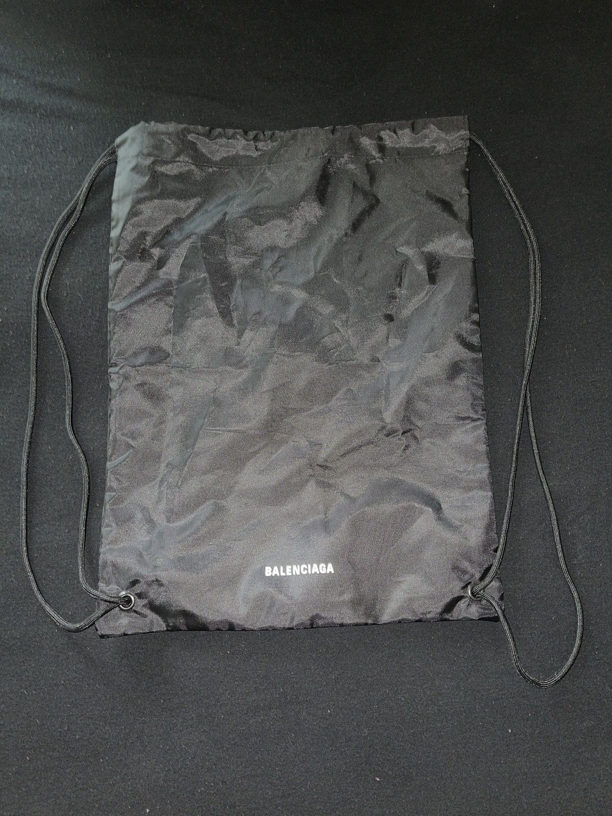image of Balenciaga Drawstring Bag in Black, Women's
