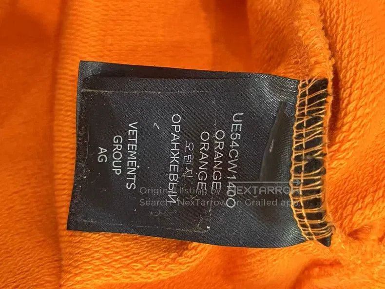 Vetements VETEMENTS Orange Sweatshirt Size US XS / EU 42 / 0 - 5 Thumbnail