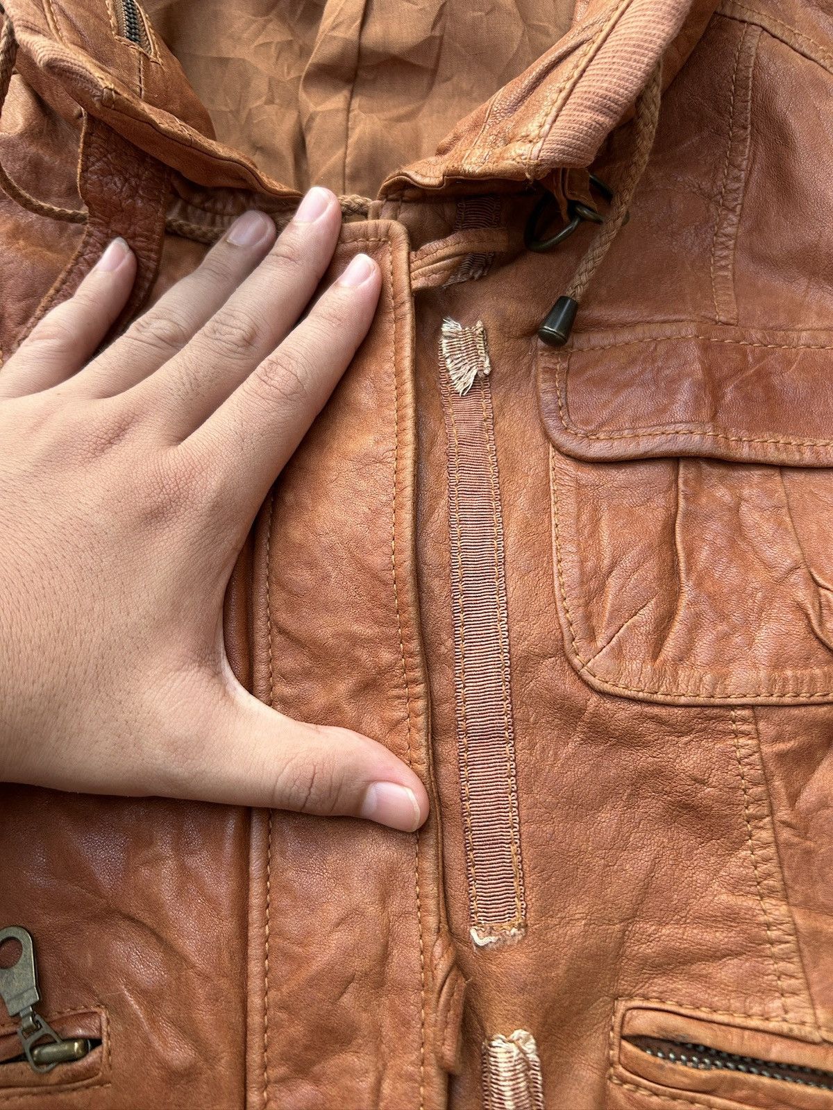 00s archive Y2k Leather Jacket