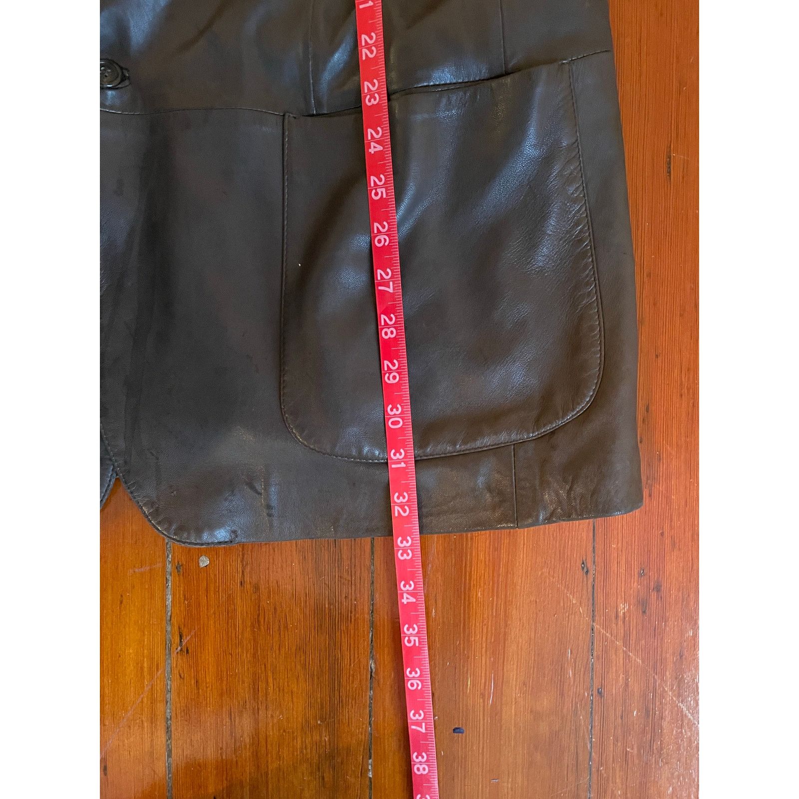 Tommy Hilfiger Hilfiger Vintage Brown Leather Blazer Men XL Made in Italy Size US XL / EU 56 / 4 - 5 Thumbnail