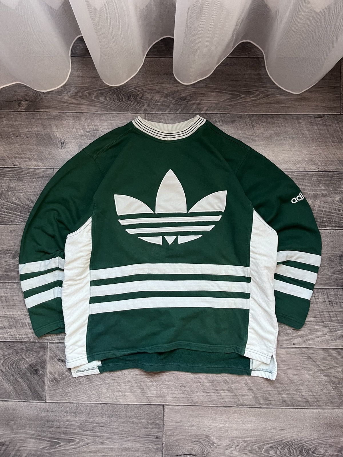 80s〜 adidas sweatshirt trefoil DESCENTE 90s Adidas Trefoil Crewneck Sweatshirt Raglan Vintage Adidas