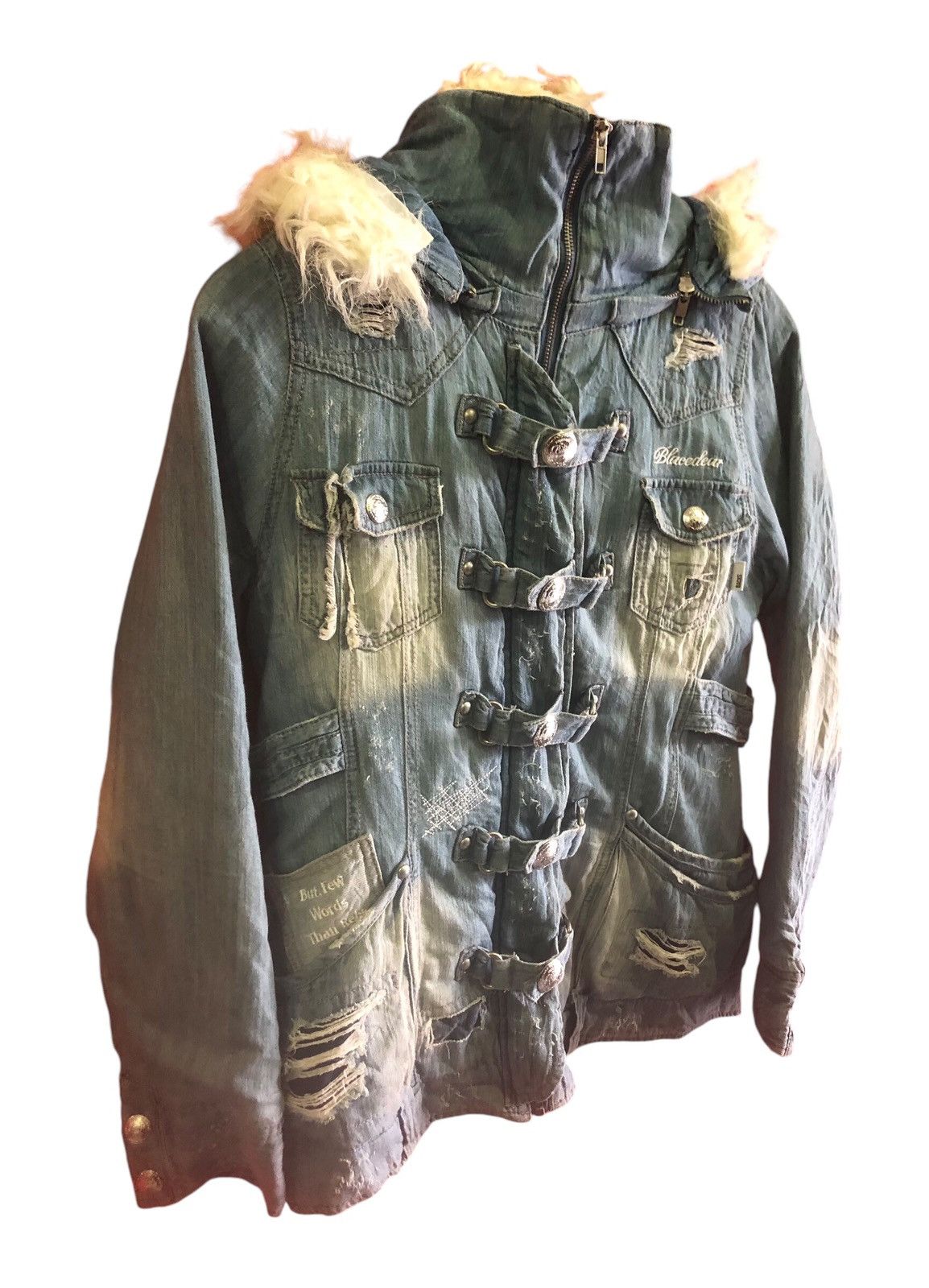 If Six Was Nine × Japanese Brand × Le Grande Bleu (L.G.B.) Rare!!Blue Backs Distressed Zipper Jacket Size US S / EU 44-46 / 1 - 2 Thumbnail