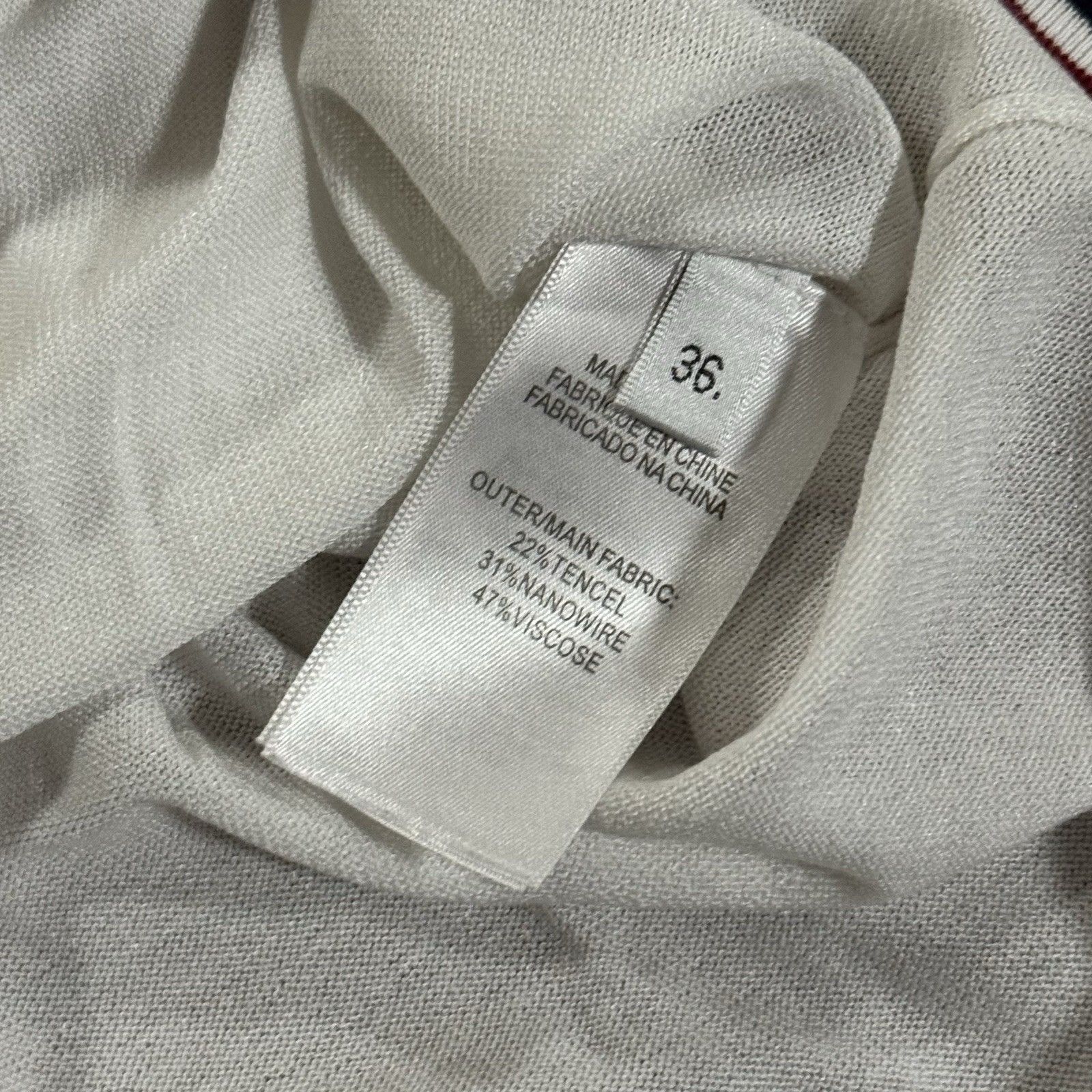 Thom Browne Women’s Thom Browne White Striped Tencel Shirt Size 36 Size XS / US 0-2 / IT 36-38 - 4 Thumbnail