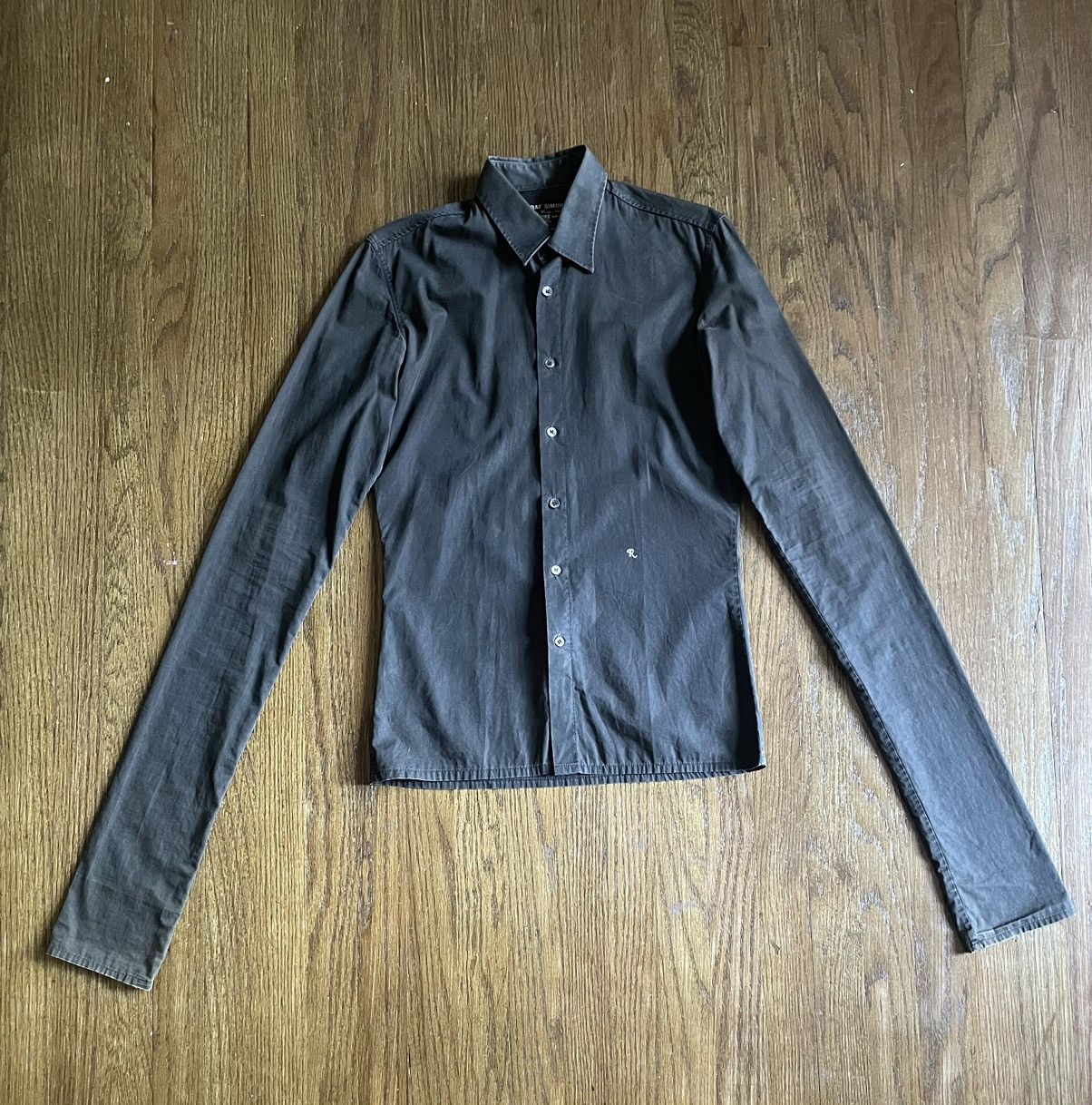 image of Raf Simons Long Sleeve Raf Simon’S Button Up in Black, Men's (Size Small)