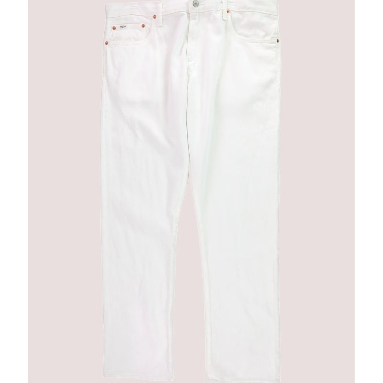 Ralph Lauren Ralph Lauren Mens Solid Regular Straight Leg Jeans white 38W x 32L Size US 38 / EU 54 - 1 Thumbnail