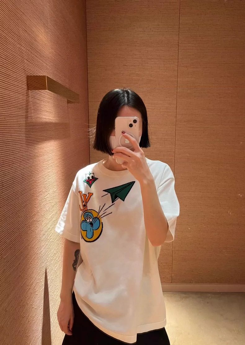 Louis Vuitton Louis Vuitton Cartoon pattern intarsia round neck short sle Size US L / EU 52-54 / 3 - 8 Thumbnail