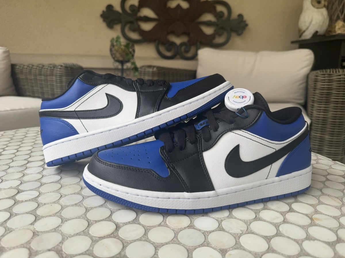 Jordan Brand 10 Jordan 1 Low Royal Toe Blue Black Size US 10 / EU 43 - 2 Thumbnail