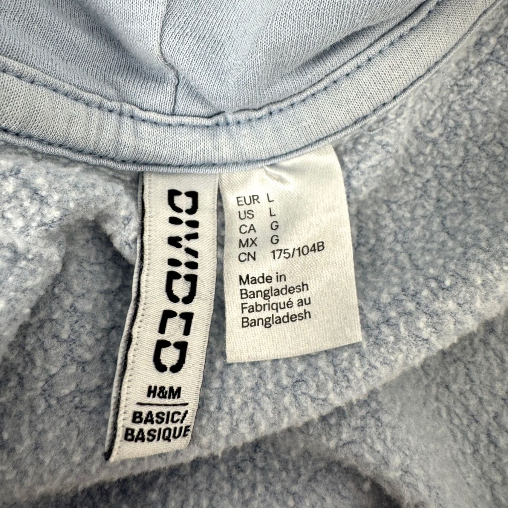 Vintage H M Divided Cropped Hoodie Blue Long Sleeve Zip Up Basic Size L Womens Size L / US 10 / IT 46 - 6 Thumbnail