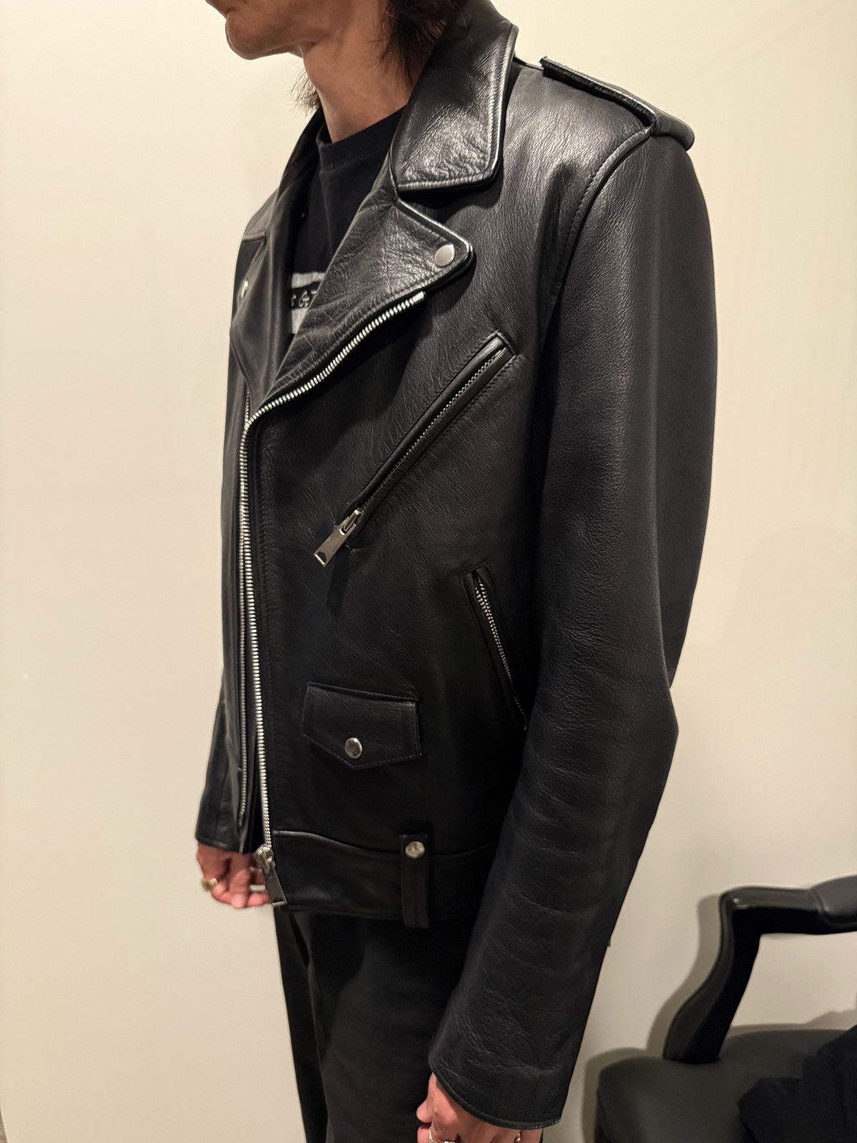 Sandro perfecto motorcycle riders jacket leather Size US M / EU 48-50 / 2 - 6 Thumbnail