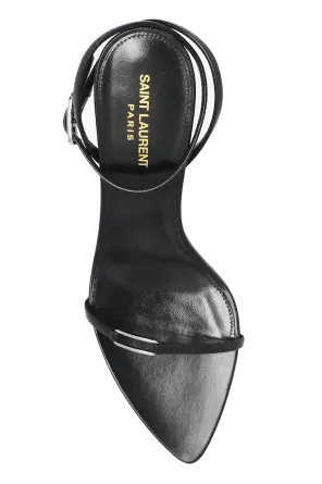 Saint Laurent Paris oc11z1225 775116 Kitty Sandals in Shiny Leather in Black Size US 5.5 / IT 35.5 - 5 Thumbnail