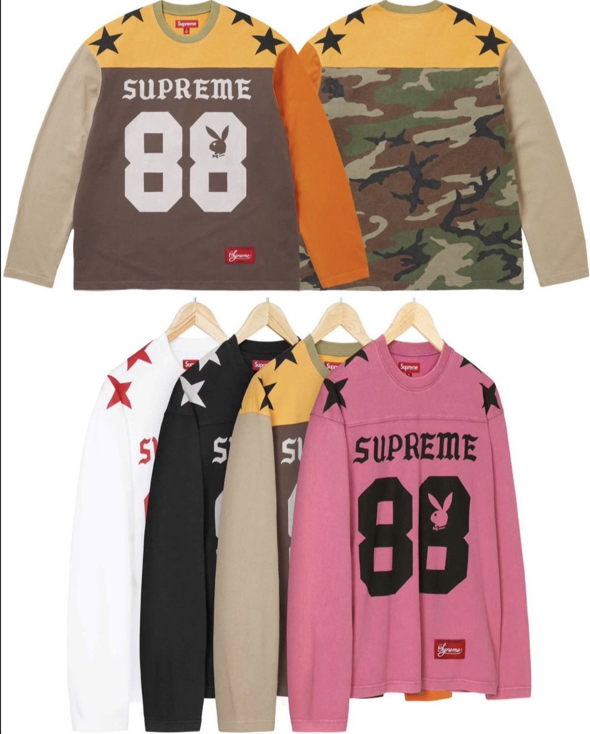 Supreme Playboy L/S Football Top (camo) (M)