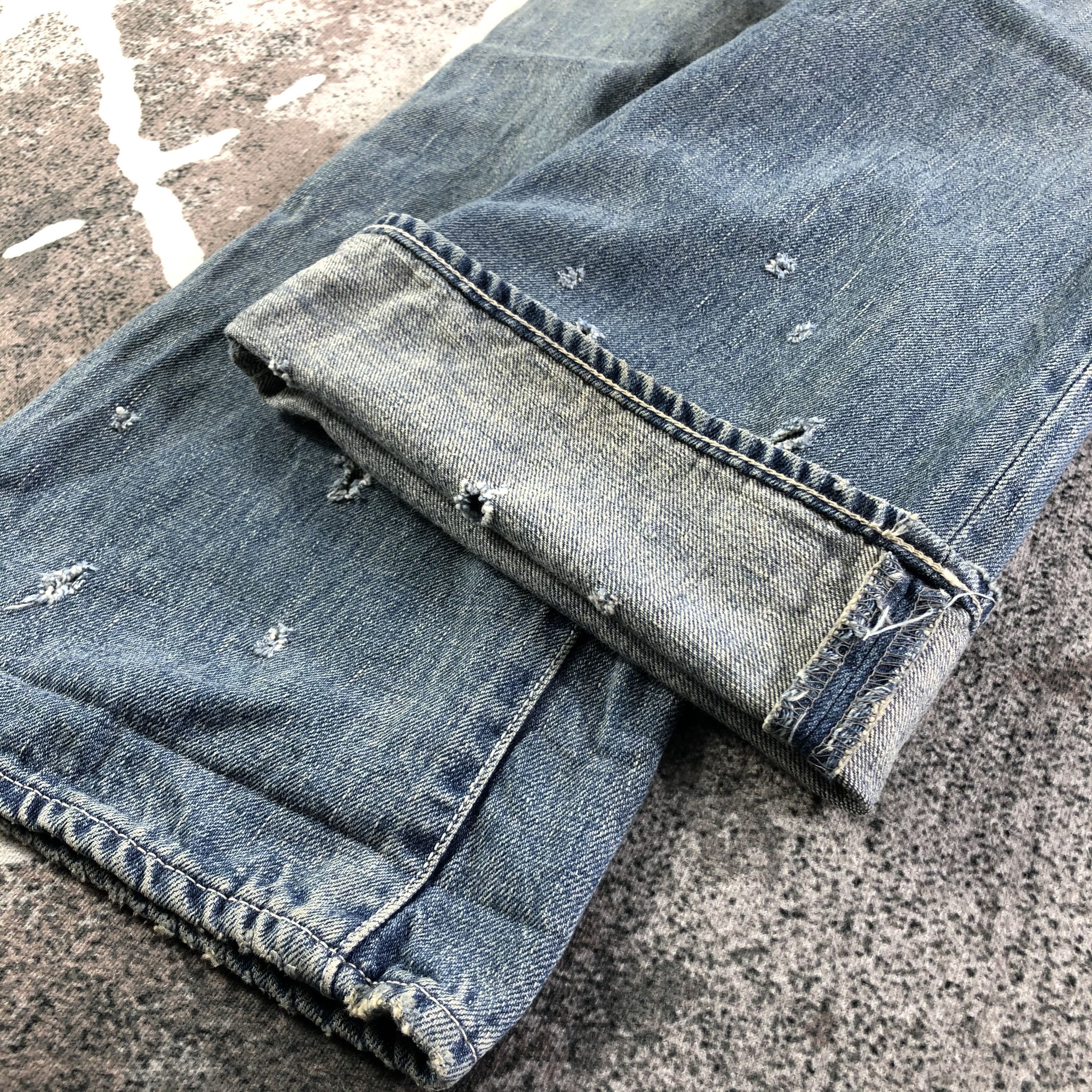 Japanese Brand Dirty Trash Finders Keepers Jeans Flare Denim KJ2432 Size US 30 / EU 46 - 7 Thumbnail