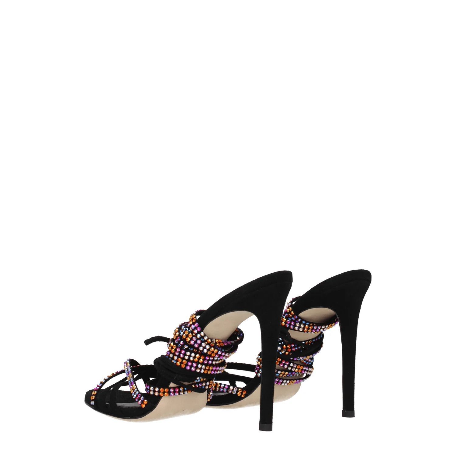 Paris Texas ob1o1e1124 Suede Sandals in Black Multi Size US 7 / IT 37 - 4 Thumbnail