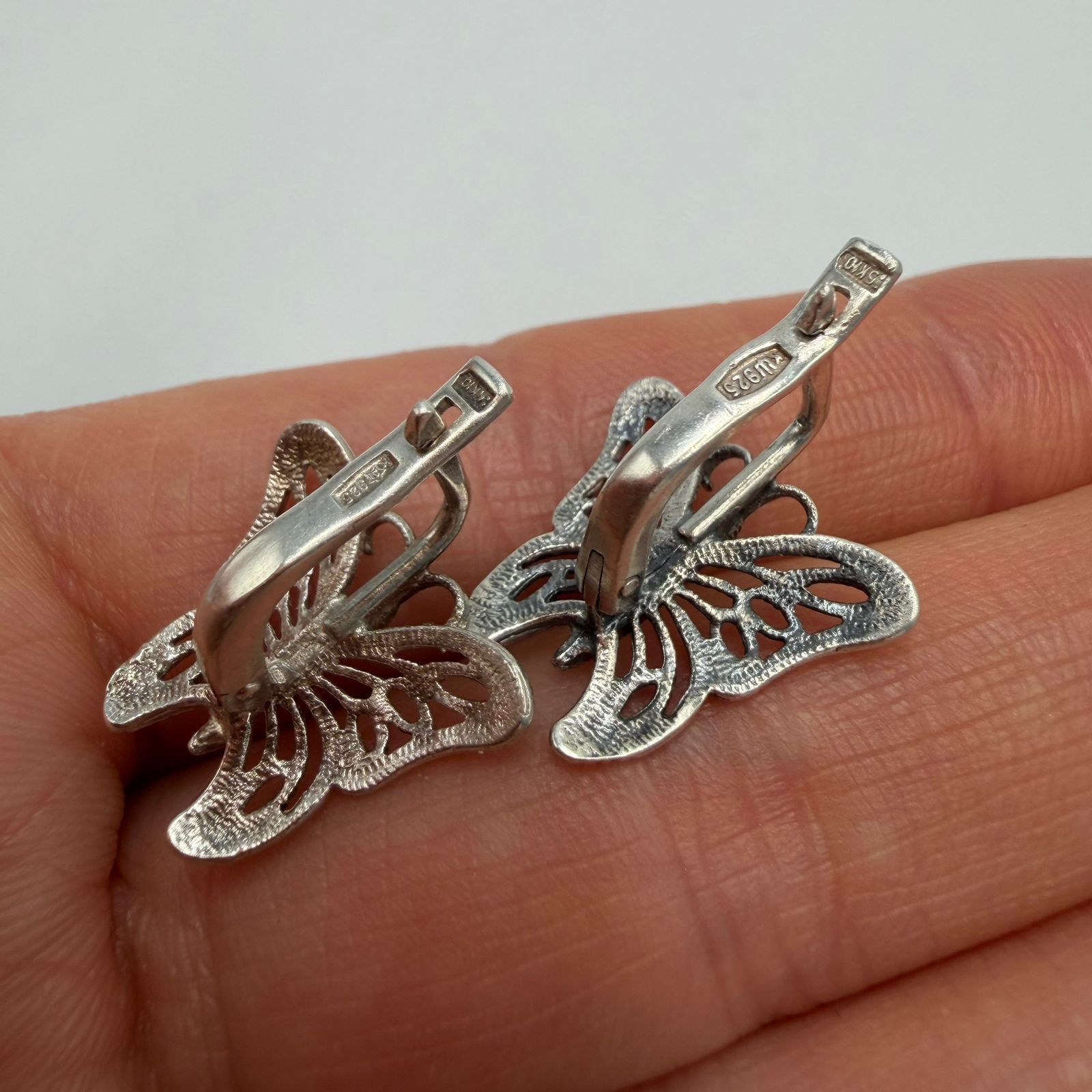 Vintage Vintage 925 Sterling Silver Filigree Dangle Earrings Size ONE SIZE - 9 Thumbnail