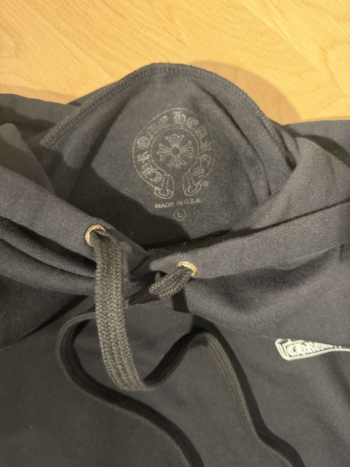 Chrome Hearts Chrome Hearts Scroll Logo Hoodie Black / White Size US M / EU 48-50 / 2 - 17 Thumbnail
