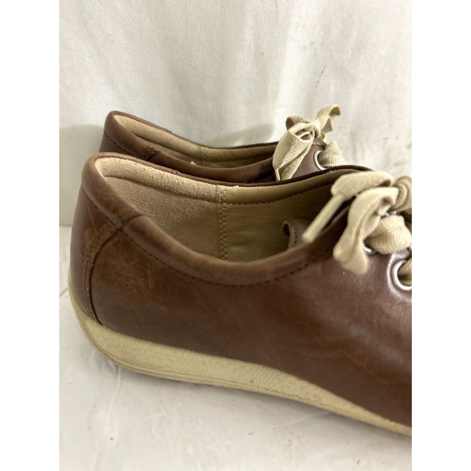 Ecco ECCO Chase Tie Sneaker Leather Low Top Brown Womens 5.5 US 36 EU Shoes Lace Up Size M / US 6-8 / IT 42-44 - 4 Thumbnail