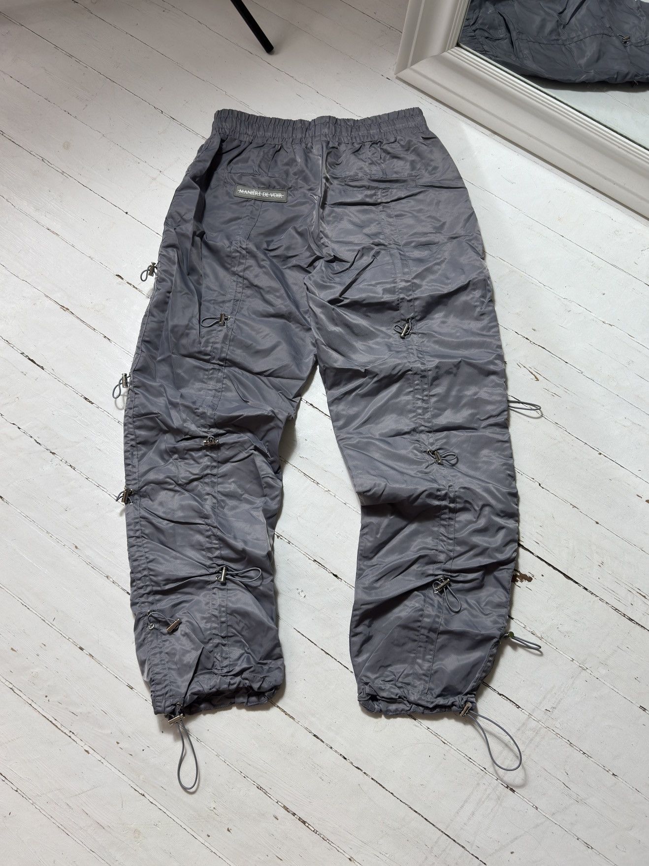 Maniere De Vior MANIERE DE VOIR AVANT GARDE 2000s NYLON PANTS Size 34" / US 12 / IT 48 - 5 Thumbnail