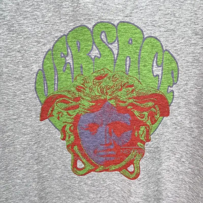 Versace Versace Gray Cotton Printed T-Shirt for Men . Size US XXL / EU 58 / 5 - 4 Thumbnail